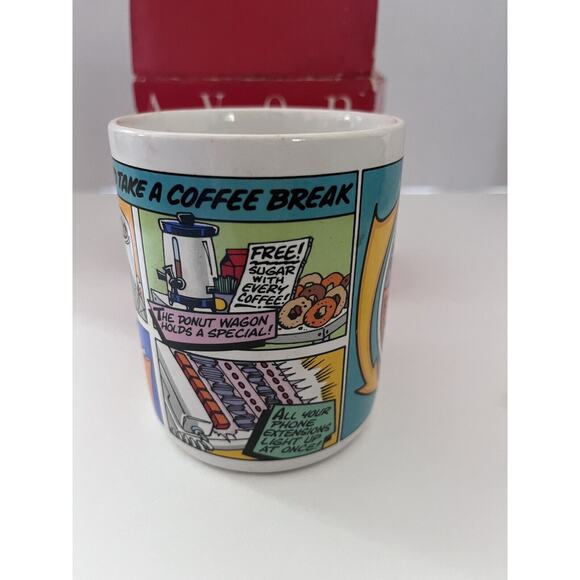 THE 9 TO 5 GAME Avon Mug With Napkin Gift Collection Funny White Elephant - Picture 5 of 13